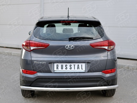 Защита заднего бампера d63 секция (кроме Hi-Tech) RUSSTAL Hyundai Tucson (2015-2017) HTZ-002242