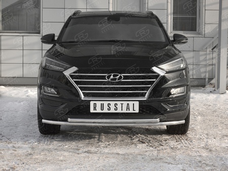 Защита переднего бампера d42 секции-d42 дуга RUSSTAL Hyundai Tucson (2018-2021) HTZ-003094