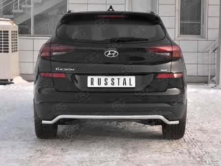 Защита заднего бампера d42 на RUSSTAL Hyundai Tucson (2018-2021) HTZ-003103