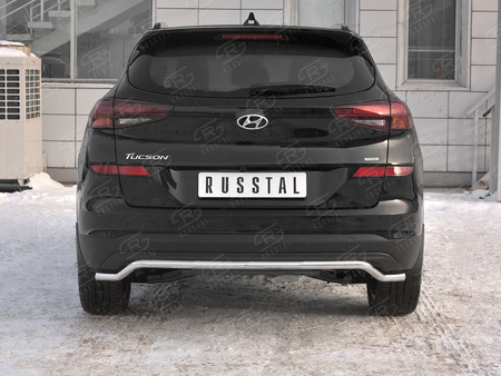 Защита заднего бампера d42 на RUSSTAL Hyundai Tucson (2018-2021) HTZ-003103