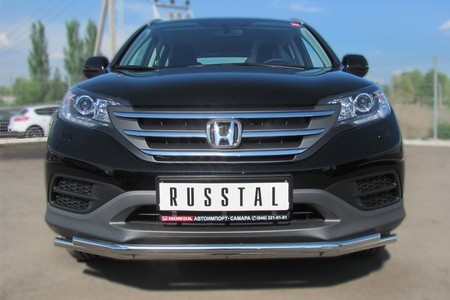 Защита переднего бампера d42х42 секции (дв. 2.0) RUSSTAL Honda CR-V (2013-2015) HVZ-001335