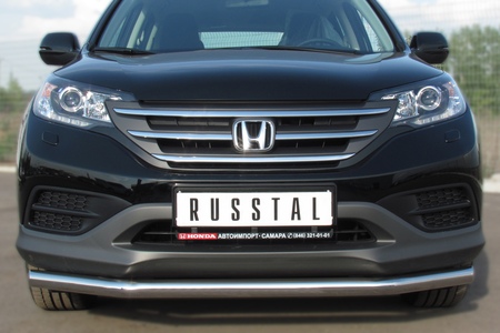 Защита переднего бампера d63 секции (дв. 2.0) RUSSTAL Honda CR-V (2013-2015) HVZ-001336