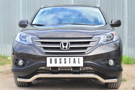 Защита переднего бампера d63 волна (дв. 2.4) RUSSTAL Honda CR-V (2013-2015) HVZ-001767