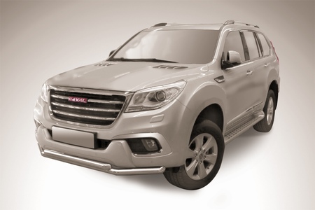 Защита переднего бампера d57+d57 двойная Haval H9 (2014-2024) HavH9002