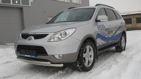 Защита переднего бампера d57+d57 двойная Hyundai ix55 (2009-2013) Hi55-002