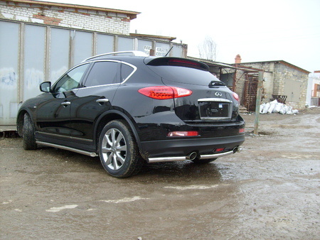 Защита заднего бампера d57 Infiniti EX35 (2008-2014) IN.EX006