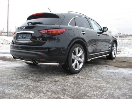 Защита заднего бампера d57 Infiniti FX35/FX50 (2008-2014) IN.FX009