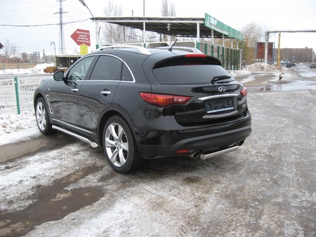 Защита заднего бампера d76 Infiniti FX35/FX50 (2008-2014) IN.FX010