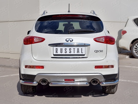 Защита заднего бампера d63 дуга RUSSTAL Infiniti QX50 (2016-2018) IQX5Z-002356