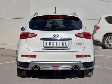 Защита заднего бампера d42 дуга RUSSTAL Infiniti QX50 (2016-2018) IQX5Z-002357