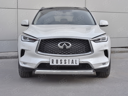 Защита переднего бампера d75х42 дуга RUSSTAL Infiniti QX50 (2018-2024) IQX5Z-003075