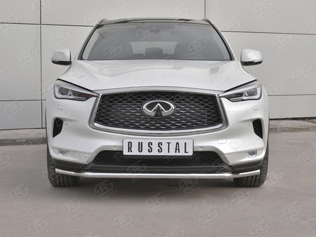 Защита переднего бампера d42 волна RUSSTAL Infiniti QX50 (2018-2024) IQX5Z-003076
