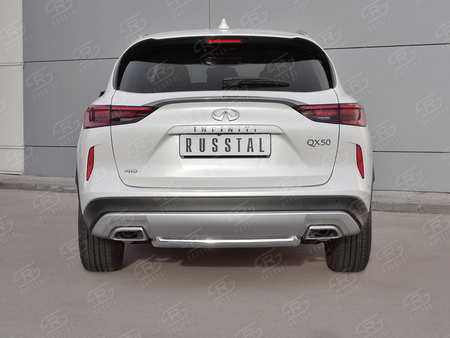 Защита заднего бампера d63 дуга RUSSTAL Infiniti QX50 (2018-2024) IQX5Z-003085