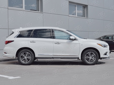 Пороги труба d63 вариант 1 RUSSTAL Infiniti QX60 (2016-2021) IQXT-0026821