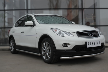 Защита переднего бампера d63 секции RUSSTAL Infiniti QX50 (2014-2016) IQXZ-001964