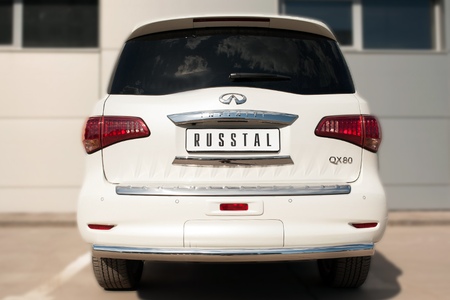 Защита заднего бампера d76 дуга RUSSTAL Infiniti QX80 (2014-2017) IQXZ-002102