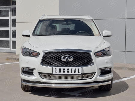 Защита переднего бампера d63 дуга RUSSTAL Infiniti QX60 (2016-2021) IQXZ-002675