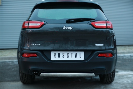 Защита заднего бампера d75х42 дуга RUSSTAL Jeep Cherokee (2014-2018) JCZ-001991