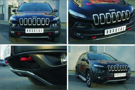 Защита переднего бампера d42 волна RUSSTAL Jeep Trailhawk (2014-2018) JCZ-001995