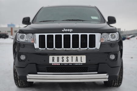 Защита переднего бампера d76х42 дуга RUSSTAL Jeep Grand Cherokee (2012-2023) JGZ-001192