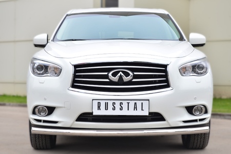 Защита переднего бампера d63 секции RUSSTAL Infiniti JX35-QX60 (2013-2016) JXZ-001455