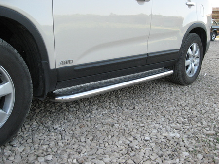 Защита порогов d57 с листом Kia Sorento (2010-2013) KS10-008