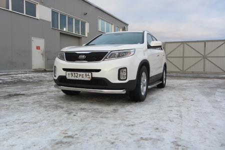 Защита переднего бампера d76 Kia Sorento (2013-2015) KS13-002