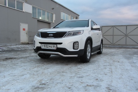 Защита переднего бампера d57 волна Kia Sorento (2013-2015) KS13-005