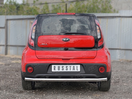 Защита заднего бампера d63 секции RUSSTAL Kia Soul (2017-2019) KSOZ-002757