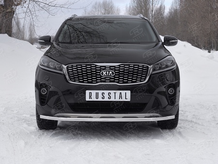 Защита переднего бампера d42 секции RUSSTAL Kia Sorento Prime (2018-2020) KSPZ-003132