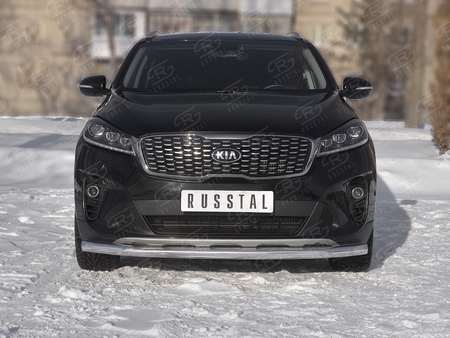 Защита переднего бампера d63 секции RUSSTAL Kia Sorento Prime (2018-2020) KSPZ-003134