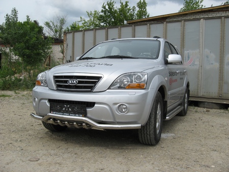 Защита переднего бампера d57 с защитой картера Kia Sorento NEW (2006-2010) KSR005