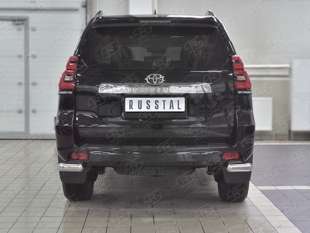 Защита заднего бампера уголки d76 секции RUSSTAL Toyota Land Cruiser Prado 150 (2017-2021) LCPZ-002870