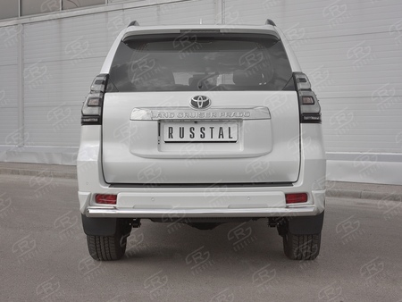 Защита заднего бампера d63 секции короткая RUSSTAL Toyota Land Cruiser Prado 150 Style (2019-2024) LCPZ-003301
