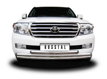 Защита переднего бампера d63х63/63 RUSSTAL Toyota Land Cruize 200 (2007-2011) LCZ-000210