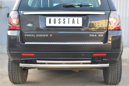 Защита заднего бампера d63 дуга d42 дуга RUSSTAL Land Rover Freelander (2013-2014) LFRZ-001497