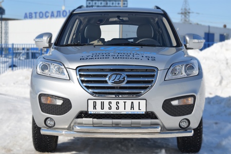 Защита переднего бампера d63 секции/d63 дуга RUSSTAL Lifan X60 (2011-2016) LFZ-001236