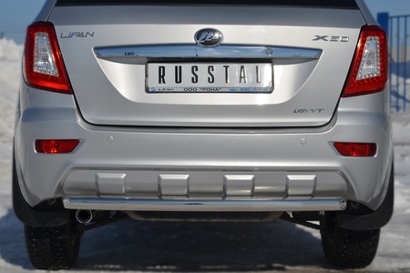 Защита заднего бампера d63 дуга RUSSTAL Lifan X60 (2011-2016) LFZ-001242