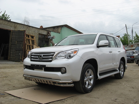 Защита переднего бампера d57+d57 с профильной защитой картера Lexus GX 460 (2010-2013) LGX003