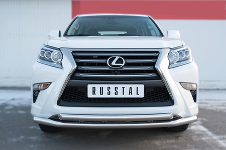 Защита переднего бампера d63 секции d63 дуга RUSSTAL Lexus GX (2014-2019) LGXZ-001836