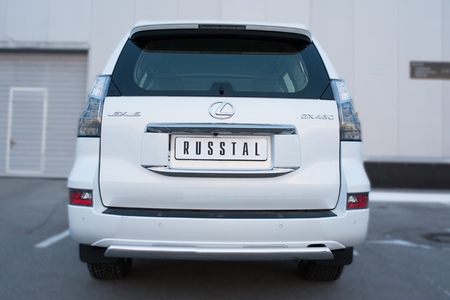 Защита заднего бампера d75х42 дуга RUSSTAL Lexus GX (2014-2019) LGXZ-001846