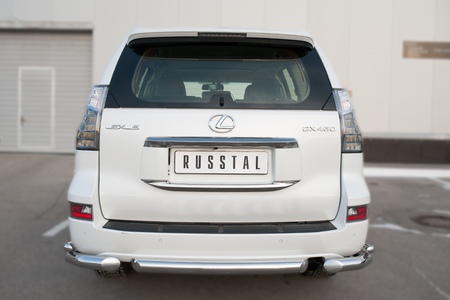 Защита заднего бампера уголки d76секции d42 секции RUSSTAL Lexus GX (2014-2019) LGXZ-001854