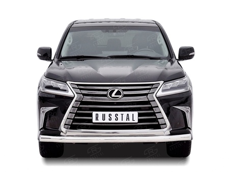 Защита переднего бампера d76 секция RUSSTAL Lexus LX (кроме F-Sport) (2015-2022) LLX4Z-002516