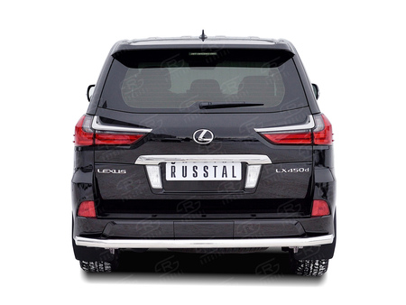 Защита заднего бампера d63 секции RUSSTAL Lexus LX (кроме F-Sport) (2015-2022) LLX4Z-002523