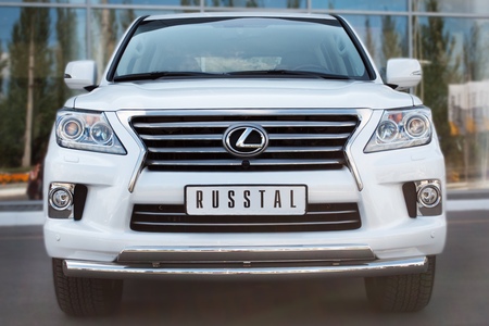 Защита переднего бампера d76/75х42 RUSSTAL Lexus LX 570 (2012-2015) LLXZ-000861
