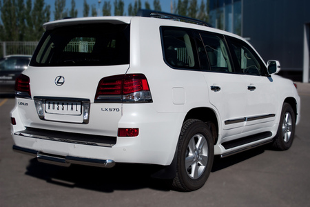 Защита заднего бампера d76 ступень RUSSTAL Lexus LX 570 (2012-2015) LLXZ-000868