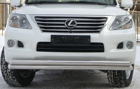 Защита переднего бампера d63х63 секции RUSSTAL Lexus LX 570 (2007-2011) LLZ-000265