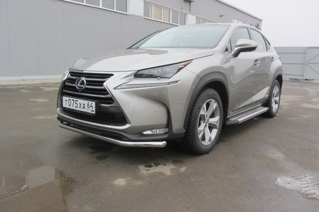 Защита переднего бампера d57 Lexus NX 300h (2014-2021) LNX003