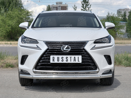 Защита переднего бампера d63 секции RUSSTAL Lexus NX 300 (2017-2021) LNX3Z-002937