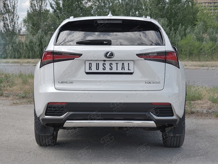 Защита заднего бампера d75х42 дуга RUSSTAL Lexus NX 300 (2017-2021) LNX3Z-002944